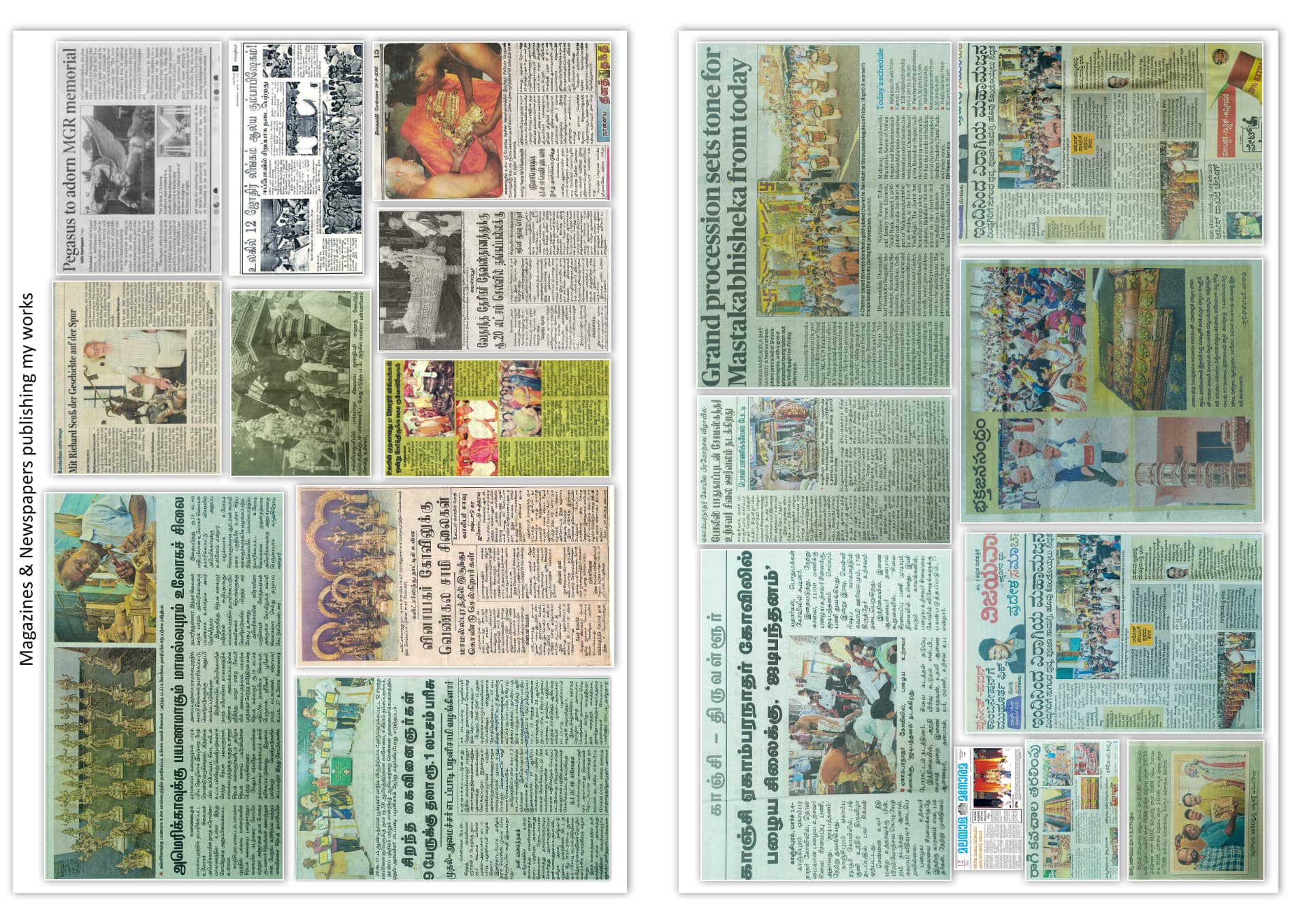 Collected magazine and newspaper features on the sculptor's works